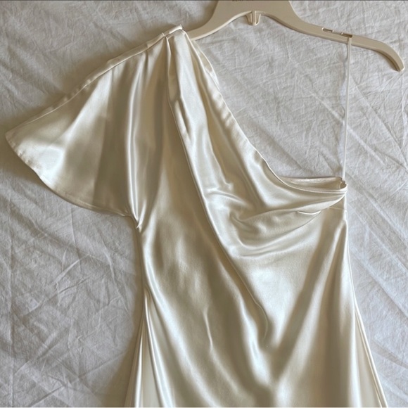 Fleur du Mal One Shoulder Bias Mini Dress - Picture 7 of 7